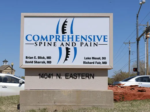 Street view sign of our pain clinic.